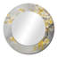Apple Blossom Harmony XV - miroir mural unique en forme de pomme, miroir rond jaune, impression d'art en métal-99619401