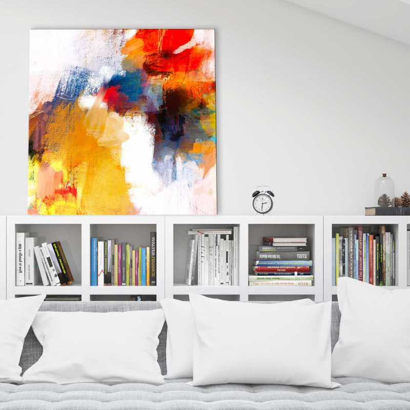 C'est une fête I - Peinture, Toile tendue, H 18 po x l 18 po x P 1 po