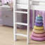 Lit mezzanine simple bas avec glissade, échelle et garde-corps de sécurité-827125836
