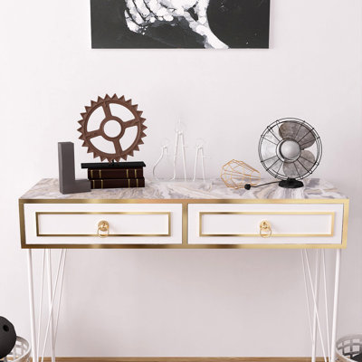 Ardeno Metal Legs Wood Base Console Table