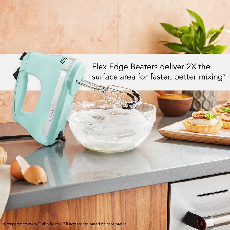Kitchenaid 6 Speed Hand Mixer Flex Edge Beaters - Tilt-head 4.5-5