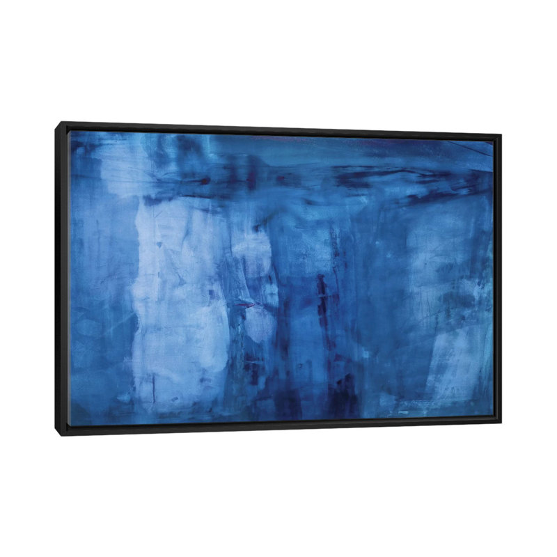 Into the Blue, reproduction d'art sur toile tendue, Toile encadrée noire, Pas de tapis, H 32 po x l 48 po x P 1,5 po