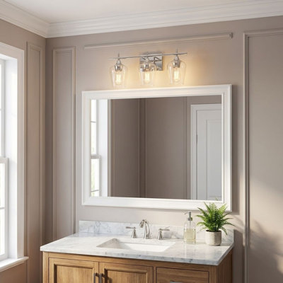 Éclairage pour meuble-lavabo à intensité variable en chrome poli Breena