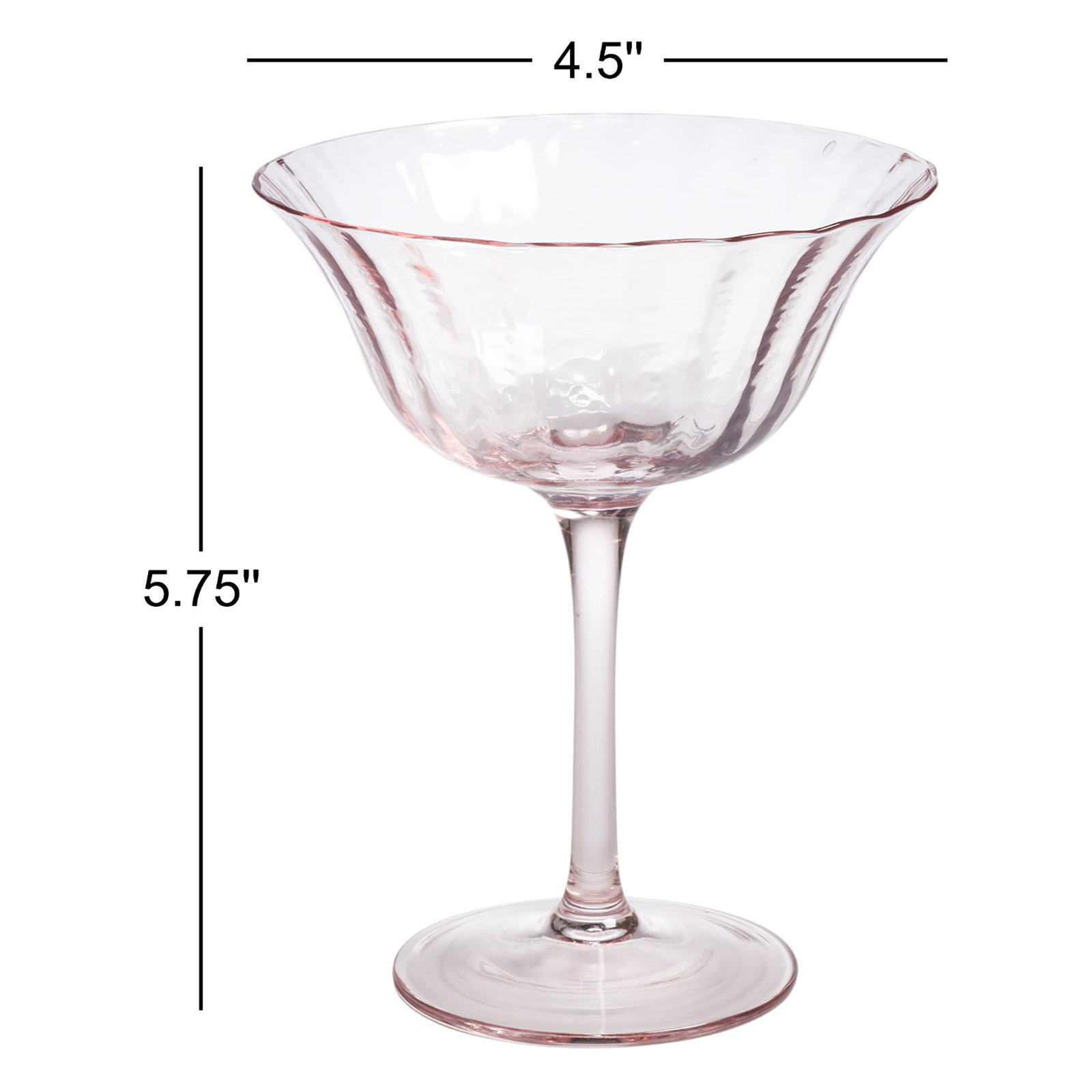 Apéritif 4-Piece Set Summer Cocktail Coupe Glasses, Lychee