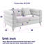 Canapé modulaire surdimensionné à 2 places de 60 pouces - et confortable avec coussins lombaires, esthétique moderne épurée, matériaux à assise profonde, cadre