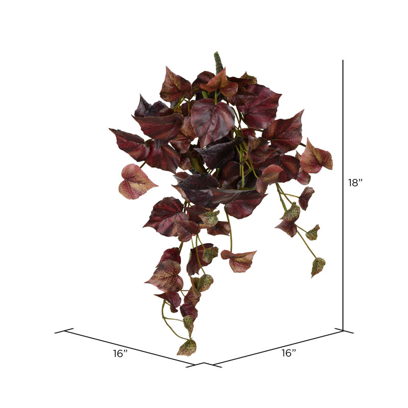Buisson de lierre artificiel bourgogne, H 18 po x l 16 po x P 16 po