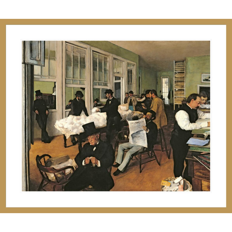 La cotonnade de la Nouvelle-Orléans par Edgar Degas, impression giclée encadrée, H 33,5 po x l 39,98 po