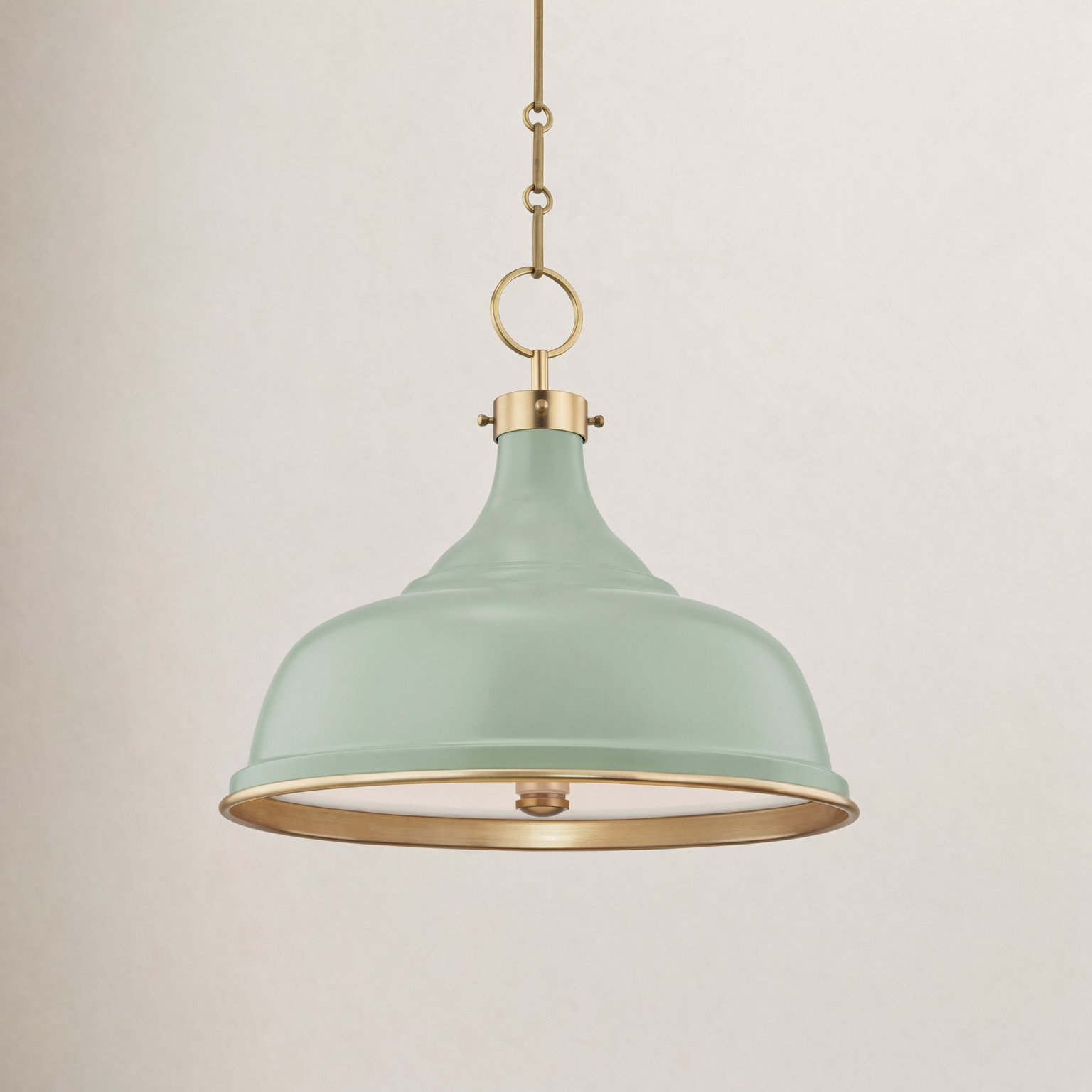Mark D. Sikes Dimmable 3-Light Pendant, Leaf Green