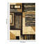 7 pi 10 po Tapis multicolore X 3, motifs géométriques, rayures, polypropylène pour une pièce élégante - tapis coloré et maison moderne
