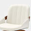 Chaise d'appoint pivotante en similicuir rembourré en bois cintré (ensemble de 2)-1020120313