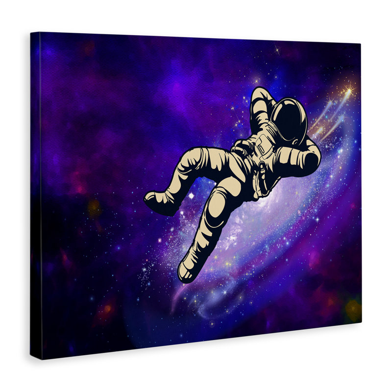 «Relaxing Astronaut in Space», conception de Jesse Keith, H 16 po x l 20 po