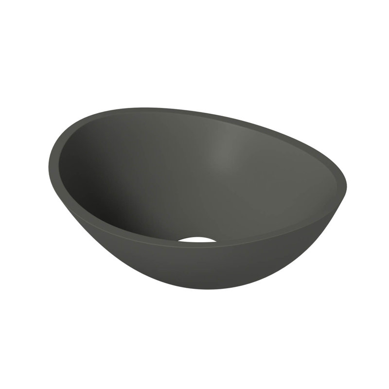 Lavabo vasque ovale en béton pur 13 po x 16 po Fabiola
