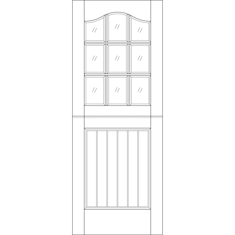 Stable 9L Unglazed Hardwood External Door, 2032mm H x 813mm W x 44mm D