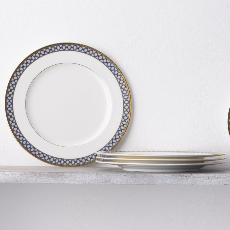 Ensemble de 4 grandes assiettes Noritake Blueshire, 10 3/4 po