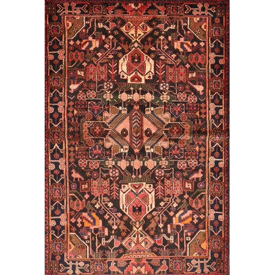 Tapis brun / rouge traditionnel