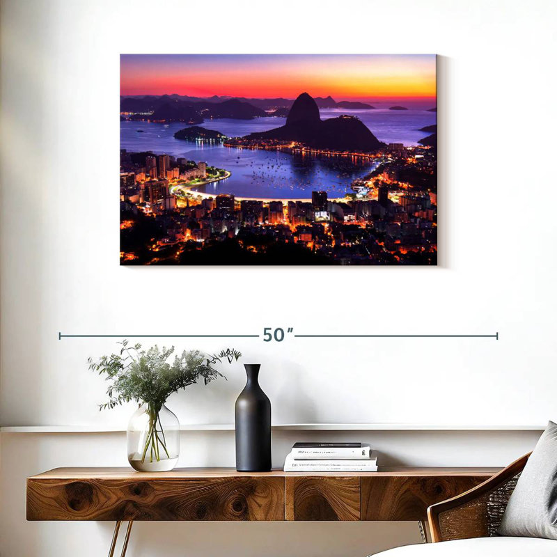 Nicci Rio De Janeiro au lever du soleil, H 24 po x l 36 po