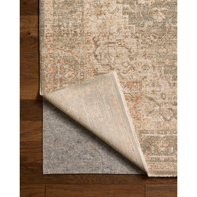 Tapis olive / épice Chris Loves Julia x Loloi, Carré 1 pi 6 po