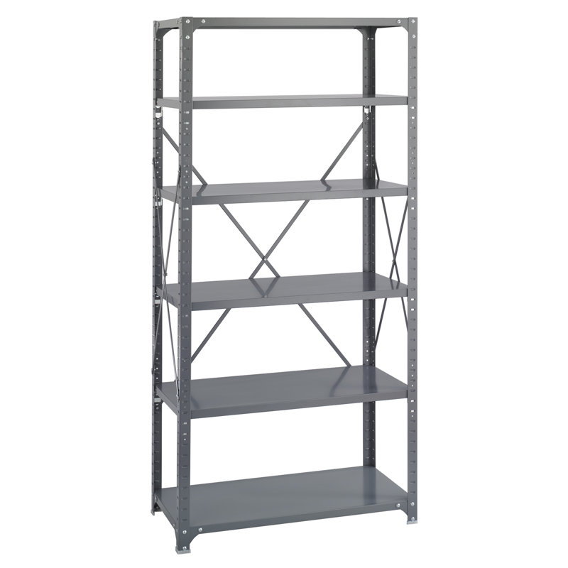 Commercial 6 Shelf Shelving Unit Starter, 75" H x 36" W x 18" D