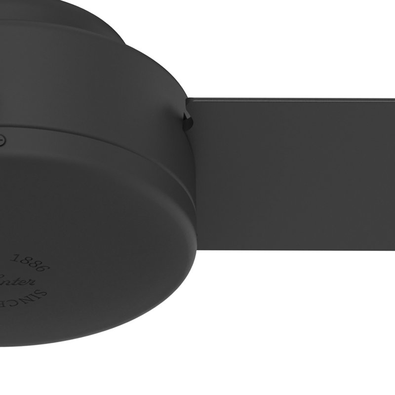 Ventilateur de plafond d'intérieur moderne à 3 pales avec commande murale Presto, Noir