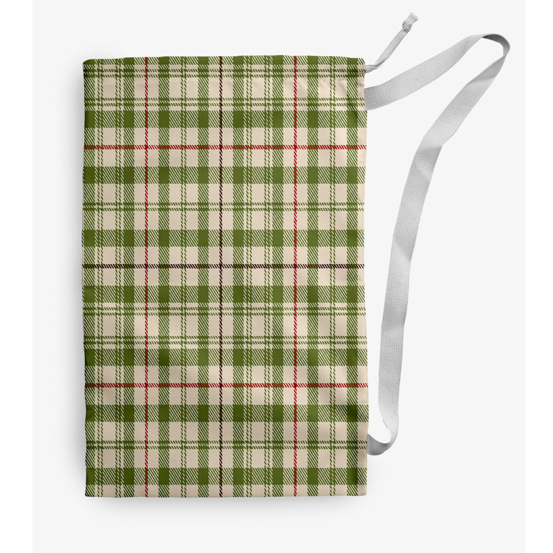 Fabric Laundry Bag with Handles, Small (29" H x 18" W), Green