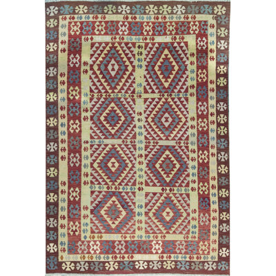 Afghan One-of-a-Kind 6'4" X 9'5" Wool Area Rug in