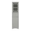 Tall Grey Bathroom Storage Cabinet, Modern Mdf With Adjustable Shelves