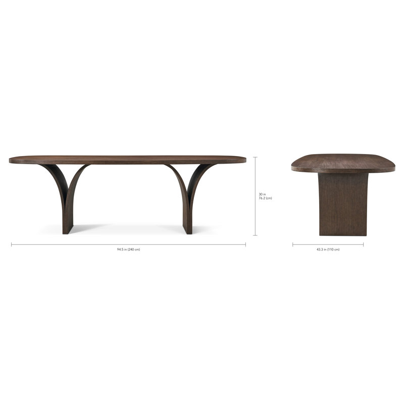 Seoul Dining Table, Brown, 30" H x 94.49" L x 43.31" W