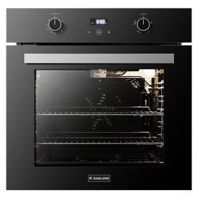 GASLAND 24" 2.12 Cu. Ft. Convection Gas Single Wall Oven In Black, Mechanical Knob Digital Controls