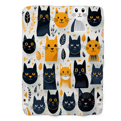 Mysterious Cats - 1 pièce Sherpa Premium
