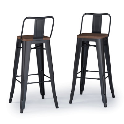 Tabouret 30 "en métal (ensemble de 2)