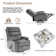 Swivel Rocker Recliner Chair in Velvet, Compact Modern Design Recliners for Small Spaces with Plush Comfort