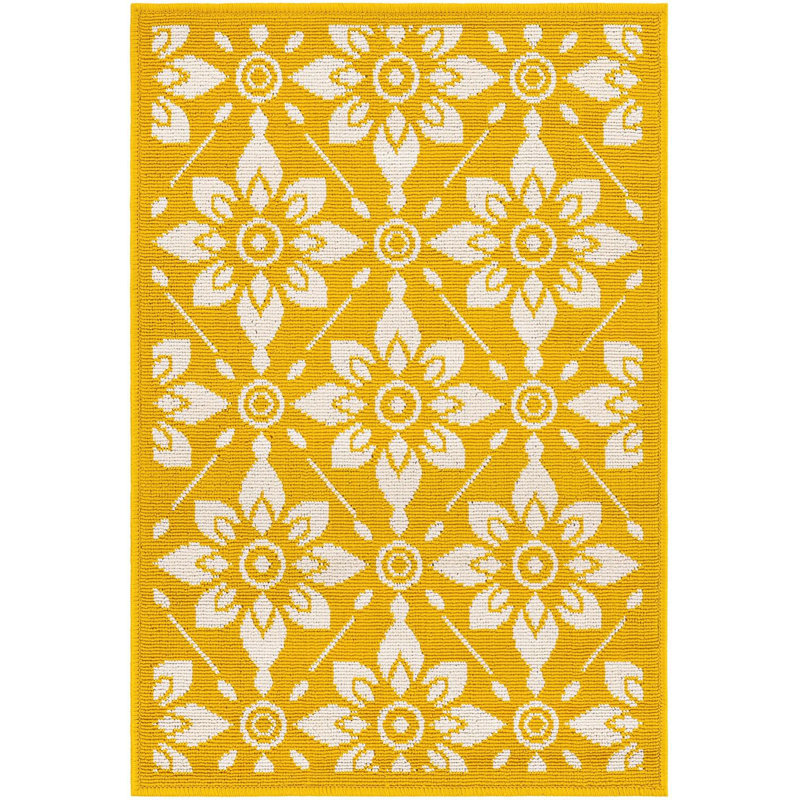 Tapis jaune Aucun, Rectangle 2 pi x 3 pi 1 po