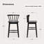 Tabouret de comptoir moderne en bois massif de 24 po, tabourets pour îlot de cuisine avec dossier-1666775513-1666775515