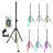 5 Core Universal Speaker Stand w Mount Bracket LED Lights Adjustable Height 40 - 72" Capacity 132lb