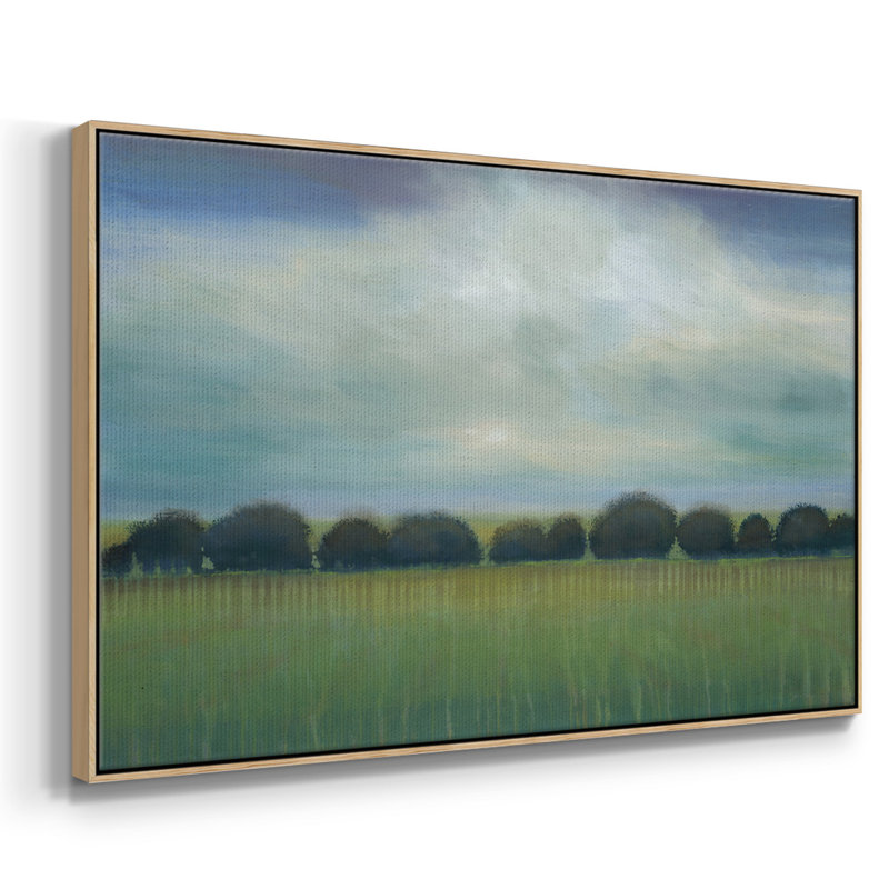 " Greener Pastures ", 41" H x 27" W x 2" D, Natural Wood Framed