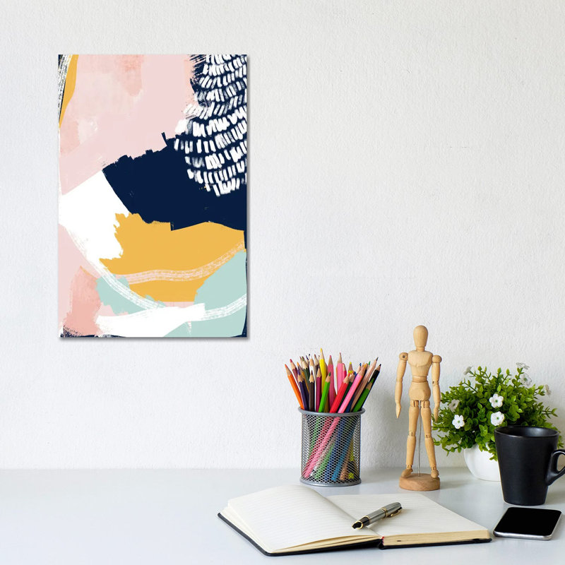 Pastel Cloth by Jilli Darling - Wrapped Canvas Painting, 20.32 cm H x 30.48 cm W