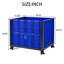 Rangement pliable en vrac, capacité de 600 lb, bleu, empilez 4 hauteurs, 38,76 po de profondeur et 33,11 po de hauteur