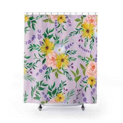 Rideau de douche simple Floral