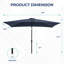 Parasol de marché rectangulaire 10 pi Barrios-529309435
