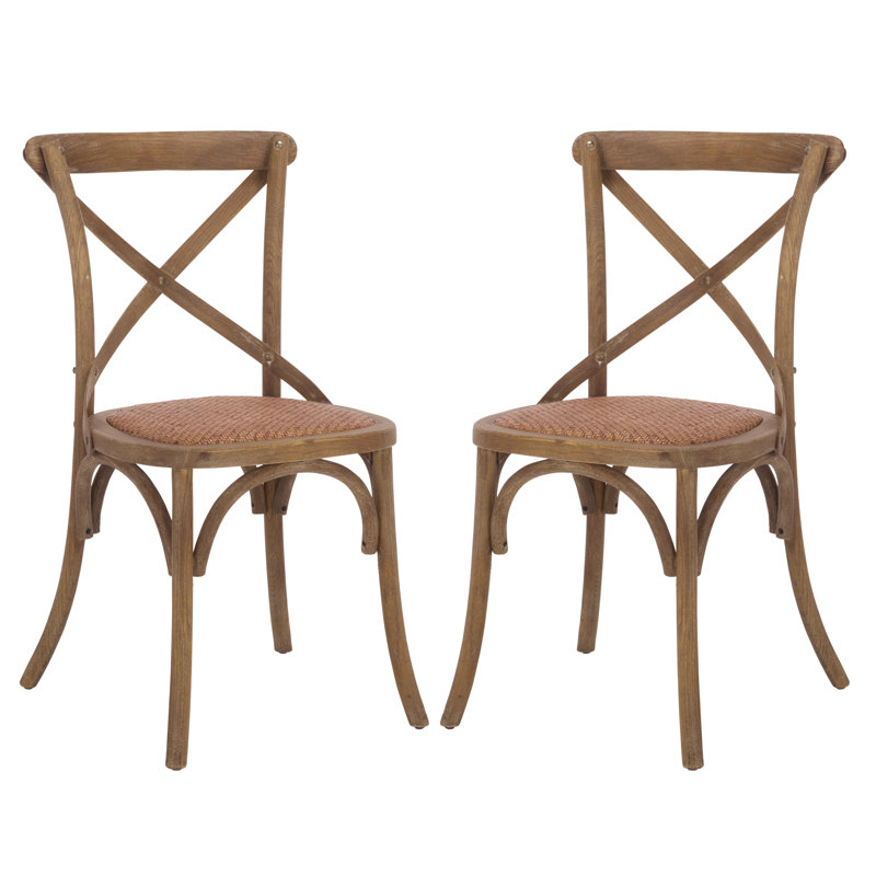 Ladores 18.5'' H Oak Side Chair, Distressed Colonial Walnut