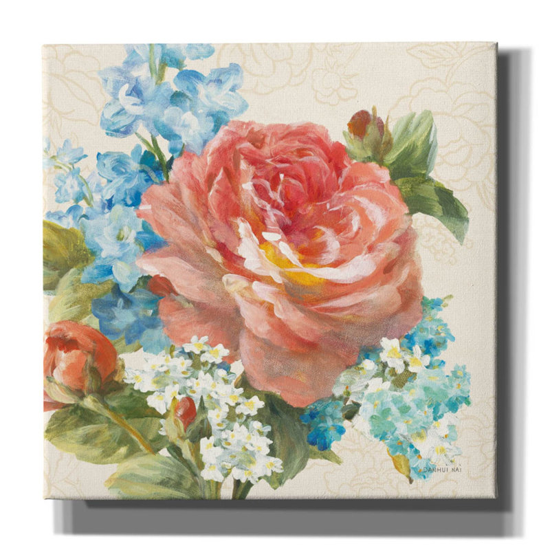 «June Abundance 1» par Danhui Nai, art mural sur toile, H 12 po x l 12 po