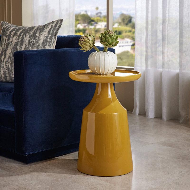 Turin Drum End Table, Spa