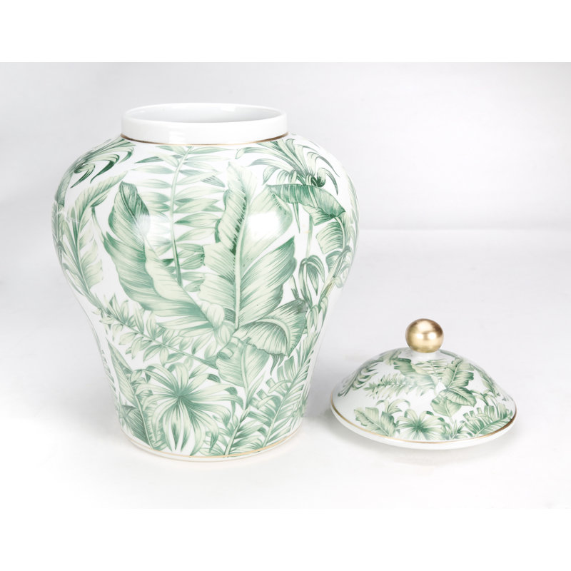 Pot à gingembre en porcelaine Saguenay, Vert