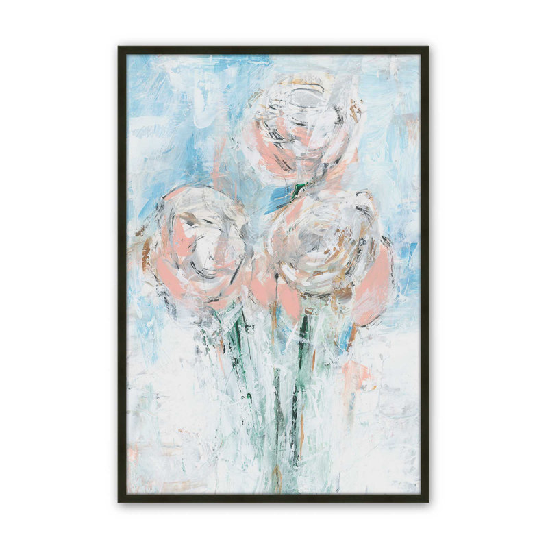 «Abstract Blush Bouquet I» par Ethan Harper, reproduction d'art sur toile, H 16 po x l 12 po, Noir