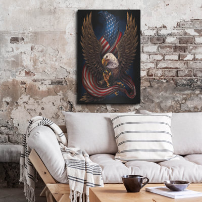 " Eagle And Flag " by Flyland Designs