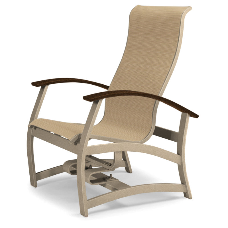 Askar Swivel Powder Coated Aluminum Outdoor Lounge Chair, Alloy Sunbrella®, Textured Desert, Kona P10