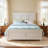 Traditional Pinewood Bed Frame with Decorative Headboard & Footboard, Vintage Town & Country Style, No Box Spring Needed-804118254-804118251