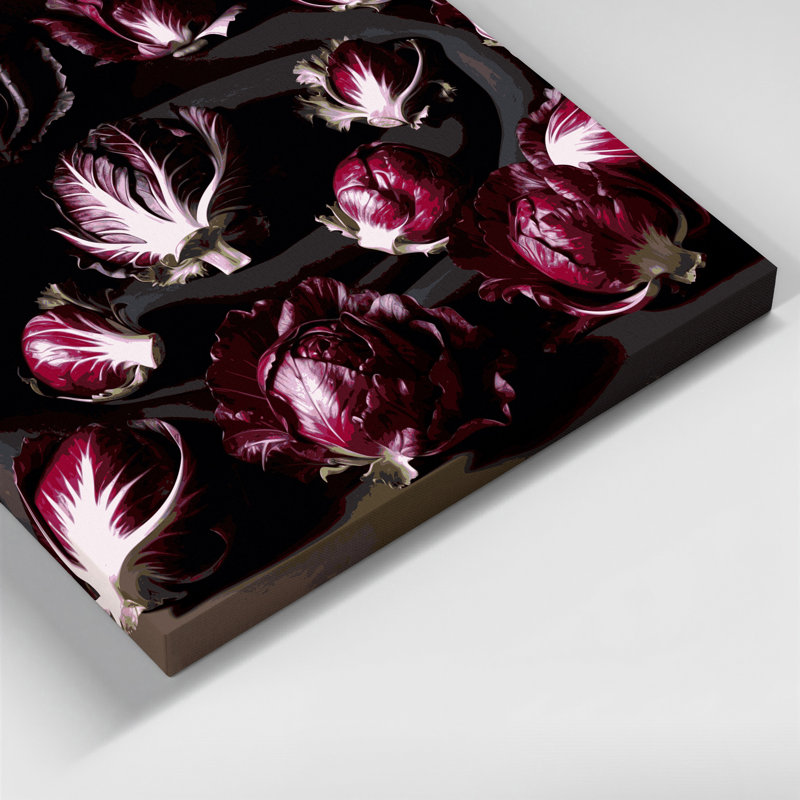 Légumes, art mural sur toile rouge Radicchio, H 20 po x l 30 po