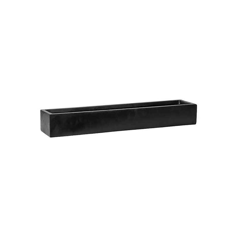 Connoisseur Handmade Planter Box, Black, 4" H x 27.5" W x 6" D