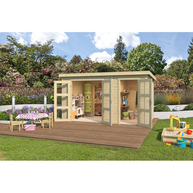 Lasita Zambezi XL 12.5 x 8 Ft. 2-Room Summerhouse With Plexi Glazing (28mm)